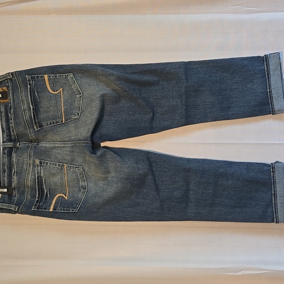 Women's American Eagle Artist Crop Jeans Sz 12 - Picture 4 of 8